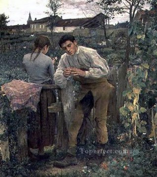 ジュール・バスティアン・ルパージュ Painting - 田舎の愛 田舎の生活 ジュール・バスティアン・ルパージュ